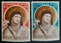 Vaticaanstad 1953 MH Mi #206* 207*   Holy Clara Of Asissis - Nuevos