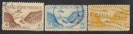 SE)1942 CANAL ZONE, GAILLARD'S DITCH, 3 USED STAMPS - Altri - Asia