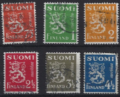 Finlandia U  255/260 (o) Usado.1942 - Used Stamps