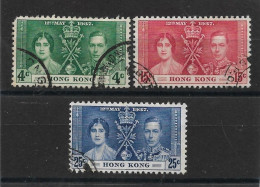 HONG KONG 1937 CORONATION SET FINE USED Cat £13.50 - Used Stamps