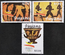 Guyane 1989 Olympic Games - Barcelona, Spain - Antique Vase Drawings  Stampworld N° 2591_2595_2596 - Guyane (1966-...)