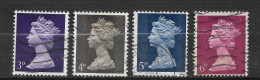 GRANDE  BRETAGNE " N°   474/75/77/78 "   ELISABETH  II " - Used Stamps