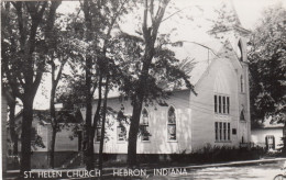 C Photo (amerique Indiana ) HEBRON St Helen Curch (.b.bur Theme) - Otros & Sin Clasificación