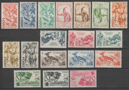 TOGO - 1947 - SERIE COMPLETE YVERT N°236/253 ** MNH (3 TIMBRES * MLH RETOURNES) - COTE = 35 EUR. - Unused Stamps