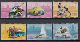 2018 Cuba Tourist Transport Cars Automobiles Buses Bicycles  Complete Set Of 6 MNH - Ongebruikt