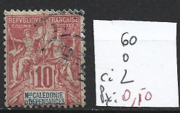 NOUVELLE-CALEDONIE 60 Oblitéré Côte 2 € - Usados