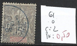 NOUVELLE-CALEDONIE 61 Oblitéré Côte 2 € - Used Stamps