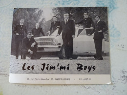 Vieille Carte Groupe Orchestre  Les Jim'mi Boys Double Dédicace - Autographs