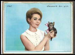 Almanach  Calendrier  P.T.T  -  La Poste -  1967 -  Chat - Chien - Tamaño Grande : 1961-70