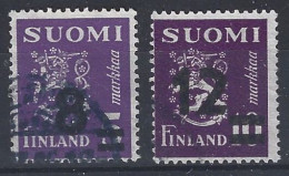 Finlandia U  309/310 (o) Usado.1946 - Oblitérés