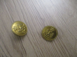 X2 Boutons Dorés Anciens Avec Aigle Napoléon - Buttons