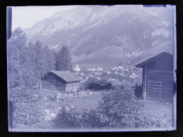 Ancienne Photo Négatif Sur Plaque De Verre Splugen Sufers Andeer Ou Rheinwald Suisse Les Grisons Alte Foto Vers 1900 - Splügen