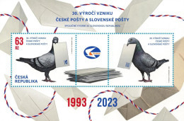 Czech Republic - 2023 - 30 Years Of Czech Post And Slovak Post - Joint Issue With Slovakia - Mint Souvenir Sheet - Ongebruikt