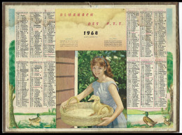 Almanach  Calendrier  P.T.T  -  La Poste -  1964 -  Gracieuse Presentation - Groot Formaat: 1961-70