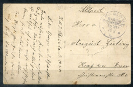 DEUTSCHES REICH Marine-Schiffspost No.30 Vom 20.2.15 Auf AK Wilhelmshaven, Paquebot, Navire, Ship Letter - GERMAN EMPIRE - Feldpost (postage Free)