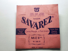 SAVAREZ MI E 6eme N° 526 R CORDE POUR GUITARE Vide Pochette Uniquement - Accesorios & Cubiertas