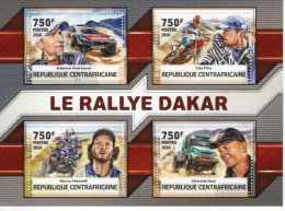 Rep.Centrafricaine 2016 - Le Rallye Dakar - Peterhansel-Price-Patronelli-de Rooy -  4v Neuf/Mint/MNH - Auto's