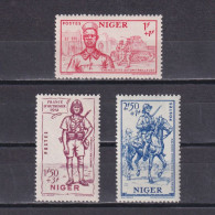 NIGER 1941, Sc #B11-B13, Semi-postal, Military, MNH - Ongebruikt