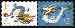 Singapore - 2024 - Lunar New Year Of The Dragon - Mint Stamp Set - Singapur (1959-...)
