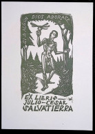 EX LIBRIS REMO WOLF Per JULIO CESAR SALVATIERRA L24-F01 - Exlibris