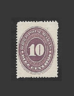 SE)1886 MEXICO, FROM THE NUMERALS SERIES 10C LILAC SCT180, MINT - Mexico