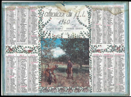 Almanach  Calendrier  P.T.T  -  La Poste -  1960 - Chasse - Deux Bons Fusils - Groot Formaat: 1961-70