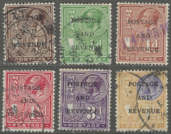 Malta. 1928 KGV Postage And Revenue Overprints. 6 Used Values (¼d, ½d, 1d, 1½d, 3d, 4½d). SG 174etc. M2157 - Malta