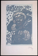 EX LIBRIS REMO WOLF Per MARIO DE FILIPPIS L24-F01 WINTER 1979 INVERNO - Ex-libris