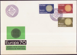 Portugal FDC 1970 Y&T N°1073 à 1075 - Michel N°1092 à 1094 - EUROPA - FDC