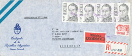 Venezuela Registered Air Mail Cover Sent Express To Denmark Topic Stamps (from The Embassy Of Argentina Caracas) - Venezuela