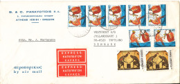 Greece Cover Sent Express Air Mail To Denmark 1967 - Brieven En Documenten