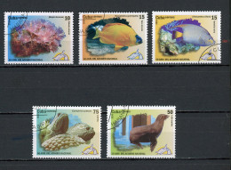 CUBA - ANNI. DE L'AQUARIUM  N°Yt 4816/4820 Obl. - Gebruikt