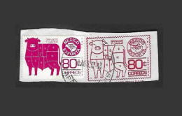 SE)1977 MEXICO, FRAGMENT OF THE MEXICO EXPORTA SERIES, MEAT AND LIVESTOCK 80C SCT1113, USED - Mexico