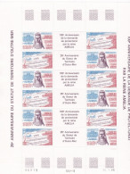 WALLIS ET FUTUNA - POSTE AERIENNE -1986 - N° 152A - PROTECTORAT PAR LA REINE AMELIA - FEUILLET DE 6 BANDES DES 3 TIMBRES - Unused Stamps