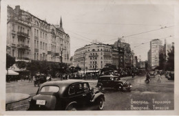 1930 Belgrade With Cars RP Ppc I- VF 392 - Serbie