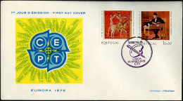 Portugal FDC2 1975 Y&T N°1261 à 1262 - Michel N°1281x à 1282x - EUROPA - FDC