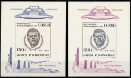 (111+113) Congo  Kennedy Sheets / Bf / Blocs / Imperf. / Non-dentelees ** / Mnh  Michel BL 9 +11 - Other & Unclassified