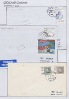 Greenland Station UUmmanaq 3 Covers + Postcard  (GB193) - Stazioni Scientifiche E Stazioni Artici Alla Deriva