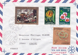 GABON -1973 -Lettre LIBREVILLE  à CHATOU-78 (France) Timbres  Divers  Sur Lettre...... Cachet. - Gabun (1960-...)