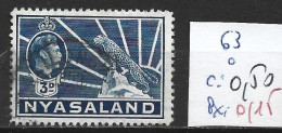 NYASSALAND 63 Oblitéré Côte 0.50 € - Nyasaland (1907-1953)
