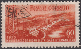 1955 Brasilien ° Mi:BR 867, Sn:BR 815, Yt:BR 599, Inauguration Of The Hydroelectric Power Plant Of Paulo Afons - Used Stamps