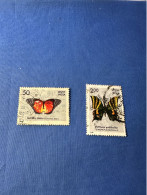 India 1981 Michel 883 Und 885 Schmetterlinge - Gebraucht