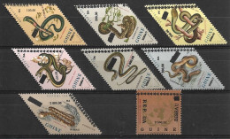 GUINEA - BISSAU 1987 SNAKES  SURCHARGED COMPLETE SET MNH - Guinée-Bissau