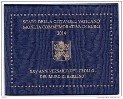 2014 VATICANO 2 EURO IN FOLDER  "XXV CROLLO DEL MURO DI BERLINO" VATIKAN - Vatikan