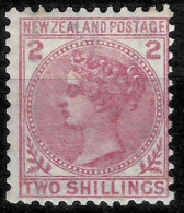 New Zealand Year 1878 Stamp 2 Sh - Green QV SG. 400 £  MH Stamp - Ongebruikt