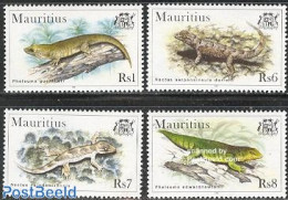 Mauritius 1998 Geckos 4v, Mint NH, Nature - Animals (others & Mixed) - Reptiles - Mauritius (1968-...)