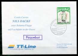 BAHAMAS - Schiffspost, Paquebot, Navire, Ship Letter, Ost. Lübeck-Travemünde + Nils Dacke Unter Bahama-Flagge - Bahamas (1973-...)
