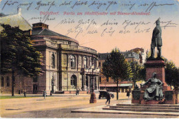 Düsseldorf - Partie Am Stadtheater Mit Bismarckdenkmal Gel.1915 Bahnpost - Duesseldorf