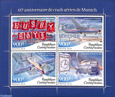 Central Africa 2018 Munich Air Crash 4v M/s, Mint NH, History - Transport - Aircraft & Aviation - Disasters - Aerei