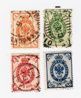 Finlande 4 Timbres YT N° FI 36 - 37 38 De 1891 Et N° 52 De 1901 - Used Stamps
